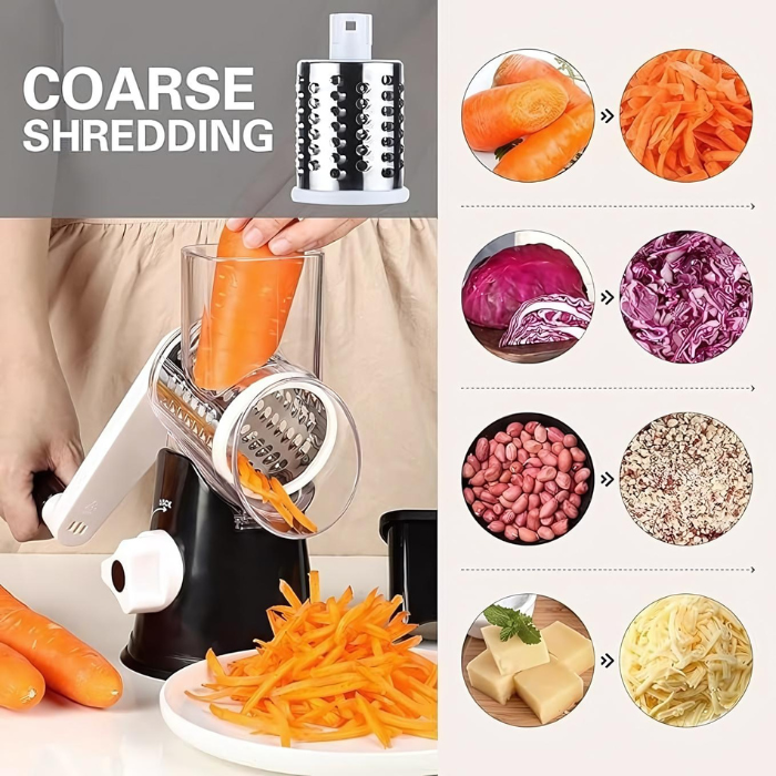 3 in 1 Manual Rotary Vegetable Drum Cutter