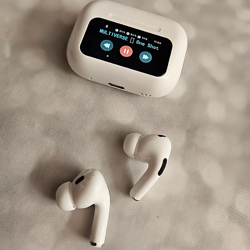 A9 pro Touch Screen ANC Wireless Earbuds